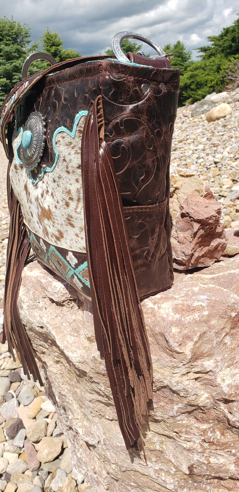Navajo Cowhide Shoulder Bag