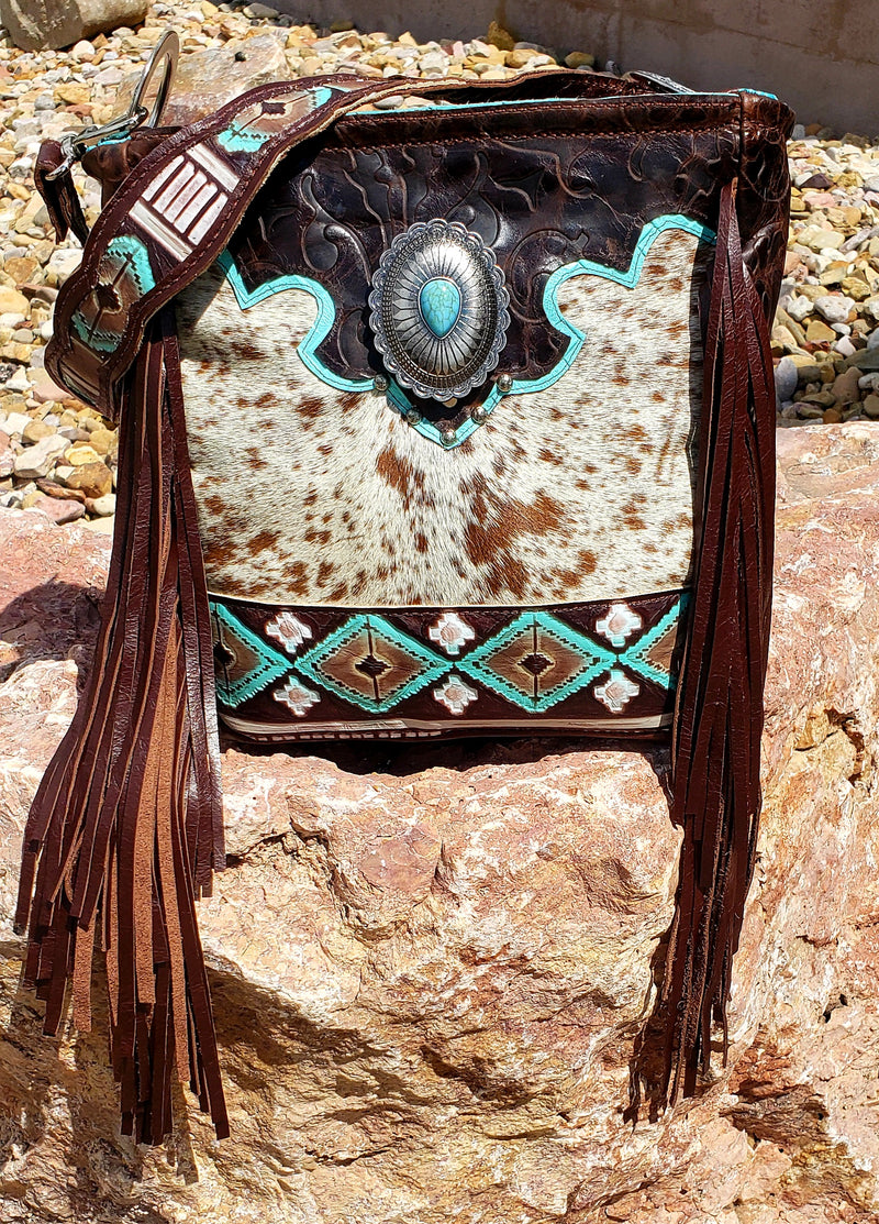 Navajo Cowhide Shoulder Bag
