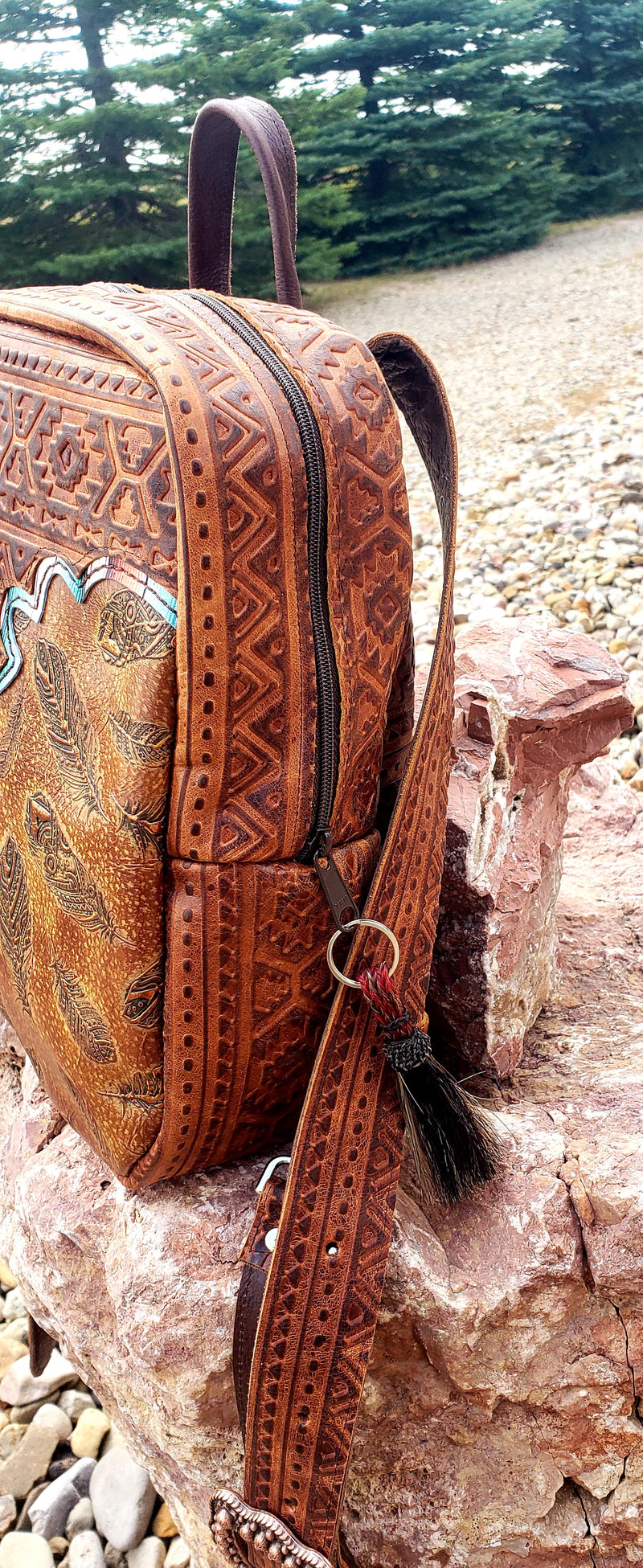 Feather Aztec Backpack