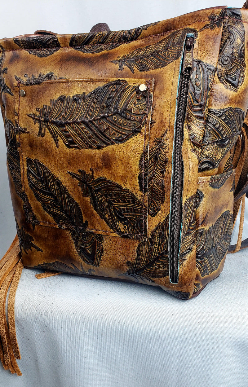 Navajo Feather CONCEALED CARRY Crossbody Bag