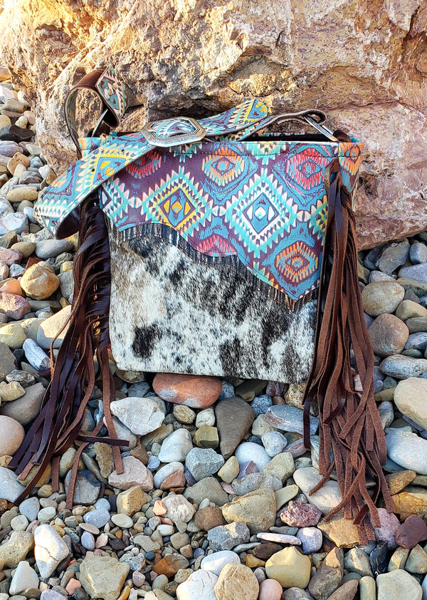 Rainbow Aztec CONCEALED CARRY Shoulder Bag