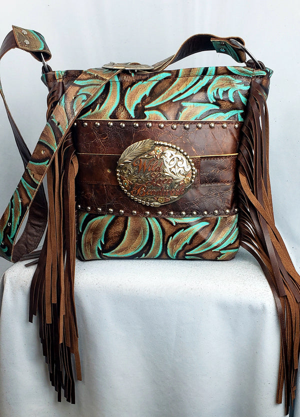 Custom western leather purses best sale