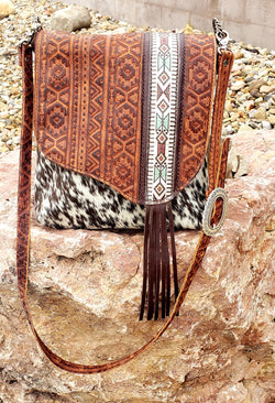 Double Aztec Crossbody Bag