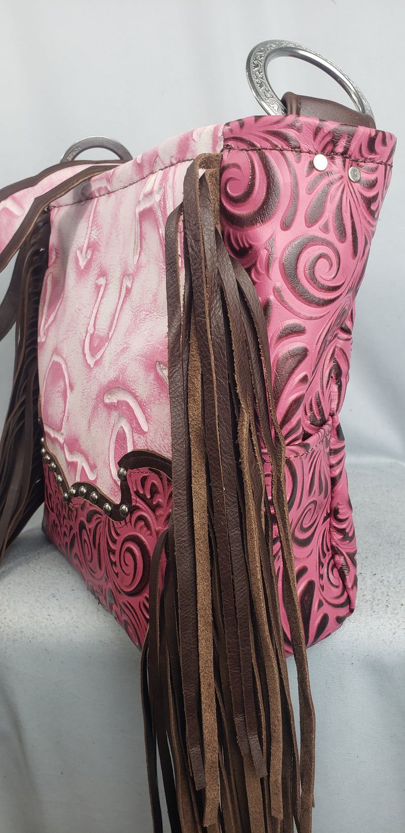 Pink Branded Shoulder Bag