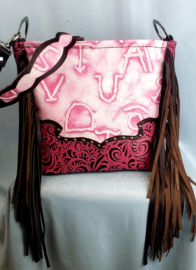 Pink Branded Shoulder Bag