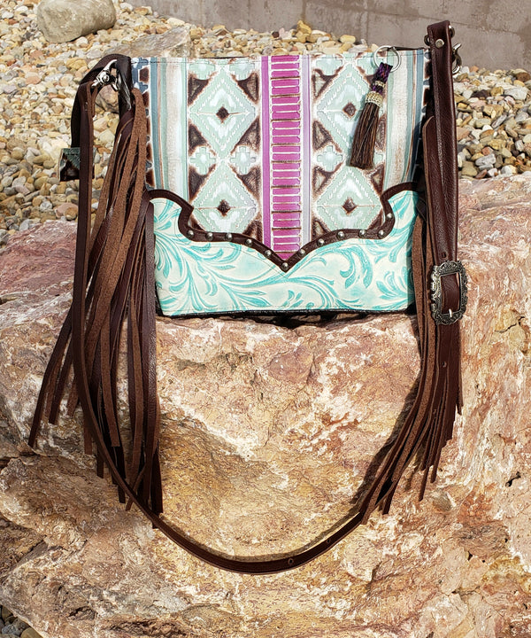 Navajo Swirl Desert Style Crossbody Bag