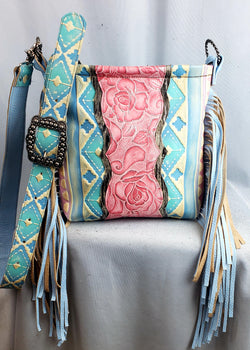 Pink Rose Blush Navajo Crossbody Bag