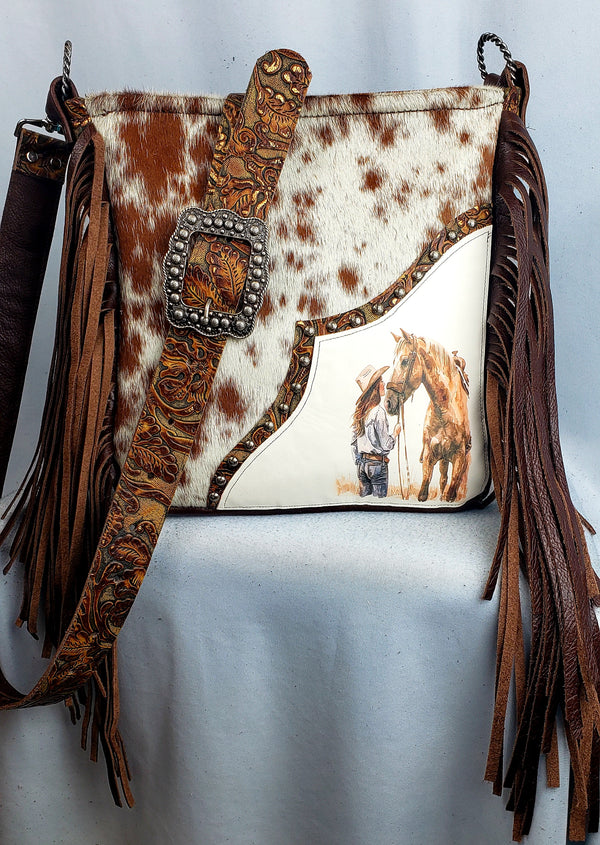 Cowgirl Cowhide Crossbody Bag