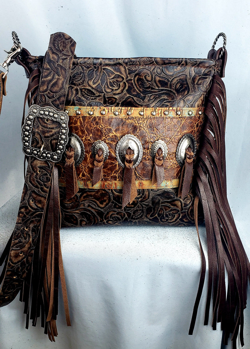 Rose Concho Crossbody Bag