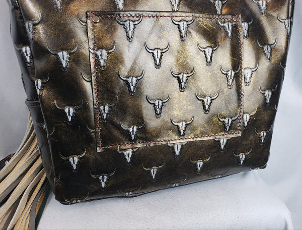 Classic Steerhead Crossbody Bag – Wild Lace Beadwork